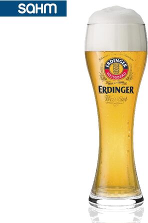 Набір келихів для пшеничного пива ERDINGER 0,5 л, 6 шт — оригінальні склянки для вайсбір, ідеальний подарунок для поціновувачів пива