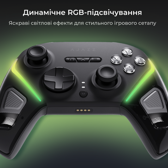 Бездротовий геймпад з док-станцією Ajazz GP100 Set Black (GP100S-B)