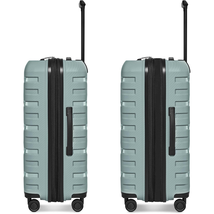 Валіза Smartbox Koffer M розширена 66 см, містка (71–80 л), легкий дорожній тролей на 4 колесах з поліпропілену, TSA замок, м'ятний колір (Edition 01)