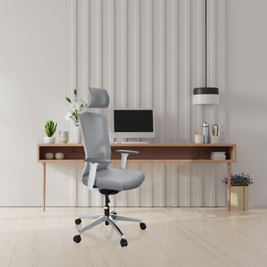 Офісне крісло / Поворотне крісло BRETON PRO W Тканина / Сітка Тканина Сірий HJH OFFICE