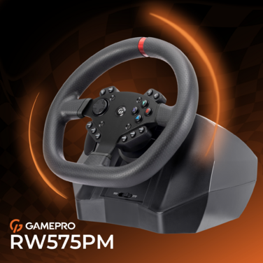 Ігрове кермо GamePro RW575PM з педалями та коробкою передач XBOX ONE/PS4/PS3/PC/SWITCH