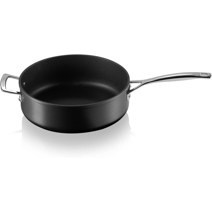 Сковорода LE CREUSET з антипригарним покриттям, діаметр 28 см, без PFOA, для всіх типів плит (включаючи індукційні), антрацит/срібло, без кришки