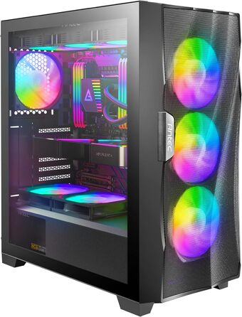Ігровий корпус Antec DF700 Flux Midi Tower чорний, роздрібна версія, універсальний розмір