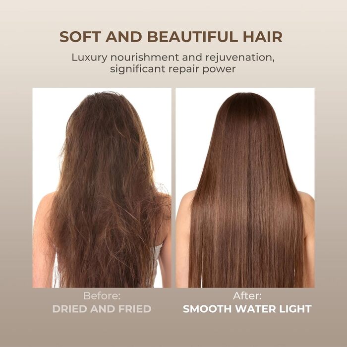 UKLISS 6-в-1 Hairstyler: Фен-щітка для волосся з насадкоми, автоматична плойка, професійний фен для укладання (Золото-блакитний)