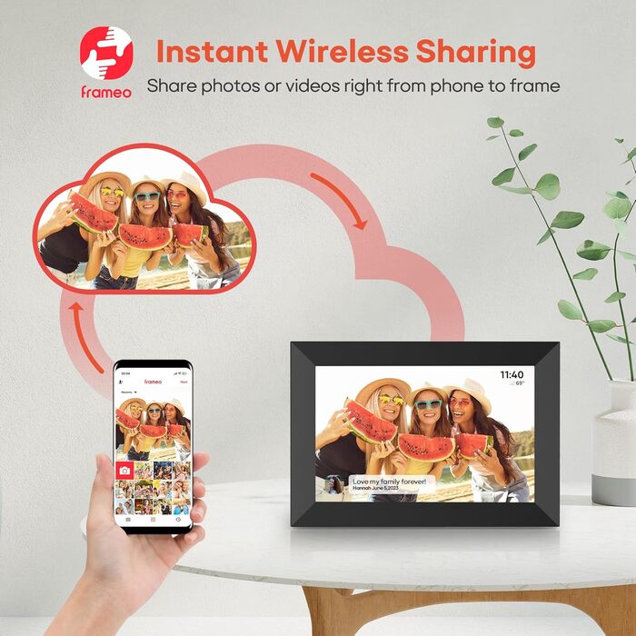 Цифрова фоторамка Frameo WLAN (набір 2 шт), 10.1 дюйма, IPS Touchscreen 1280x800, 32GB пам'яті, з автоматичним поворотом та віддаленою передачею фото
