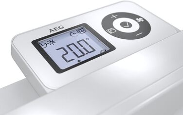 Електричний конвектор AEG WKL 1505, 1500 Вт, енергоощадний, для 20 м², LCD-дисплей, таймер, білий, металевий корпус