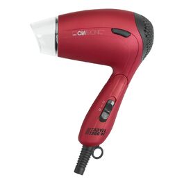 Компактний дорожній фен Clatronic HTD 3429 (1200Вт, 2 швидкості, з дифузором та сумкою, 110/230В) — Червоний