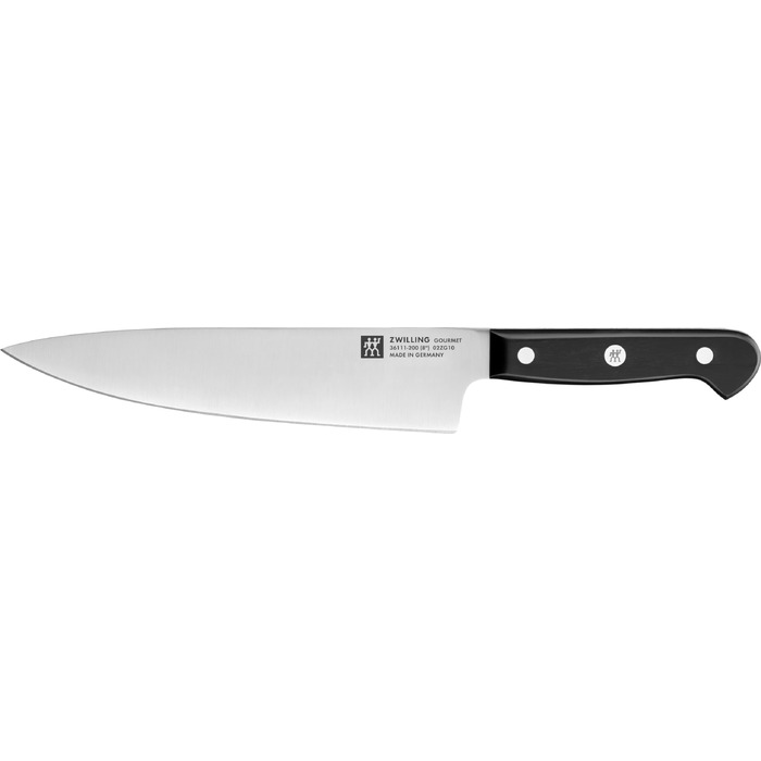 Кухонний ніж ZWILLING Gourmet Compact 20 см, нержавіюча сталь, ергономічна ручка, чорний, Made in Germany
