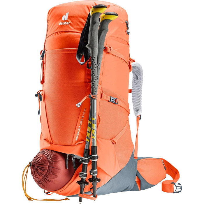 Жіночий трекінговий рюкзак Deuter Aircontact Core 45+10 л, паприка-графіт