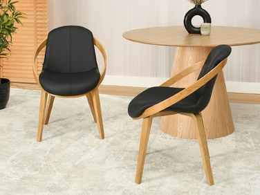 Стілець Mebel-Partner, штучна шкіра, чорний, 1 шт.