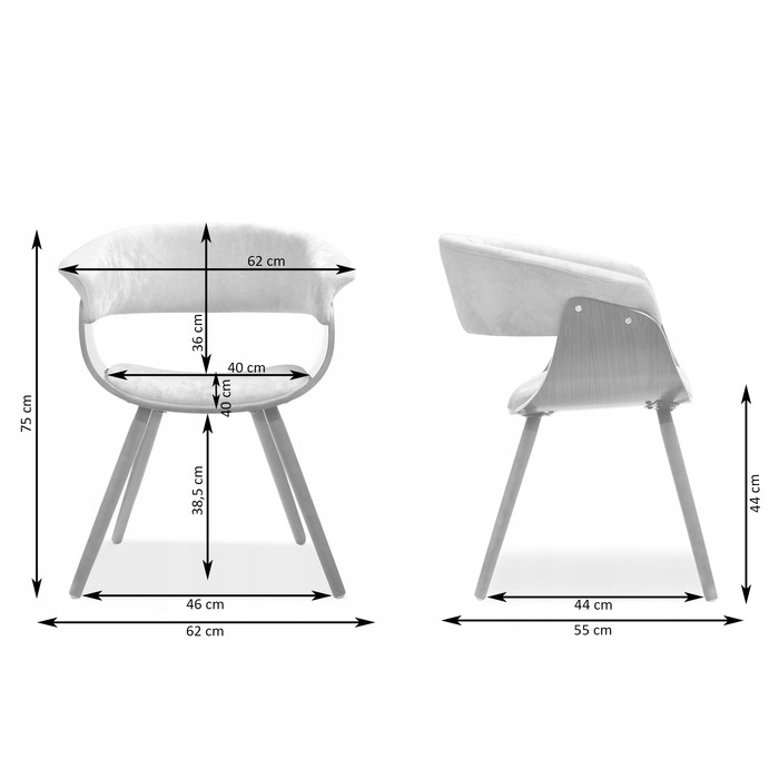 Стілець Mebel-Partner, штучна шкіра, чорний, 1 шт.
