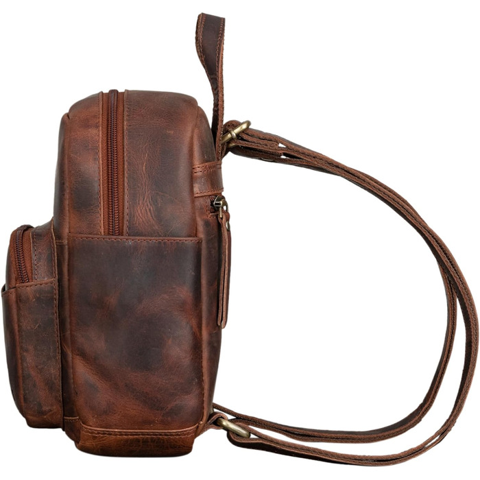 Жіночий міні-рюкзак STILORD Gerda з натуральної шкіри, вінтажний міський daypack, компактний стильний рюкзак для міста, колір: коньяк (Porto), преміум якість