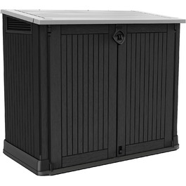 Keter Store-it-Out Midi контейнер для сміття 845 л, поліпропілен, водостійкий, сіро-чорний, з можливістю замикання, для вулиці