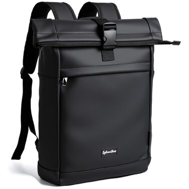 Водонепроникний рюкзак для ноутбука Rolltop (18-25 л), чорний, розмір L (30x13x48 см)
