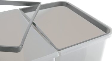 Сміттєвий бак Axentia 235168, пластик, сірий, двосекційний