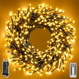 Світлодіодна гірлянда Cluster для вулиці 30м, 1500 LED, теплий білий колір, з пультом керування
