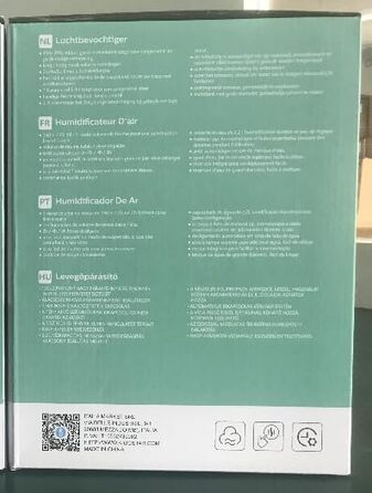 Зволожувач повітря Aigostar для спальні, 2,5 л, ультразвуковий, тихий, з регулюванням вологості, дифузор для олій, 7 кольорів підсвітки, до 25 годин роботи