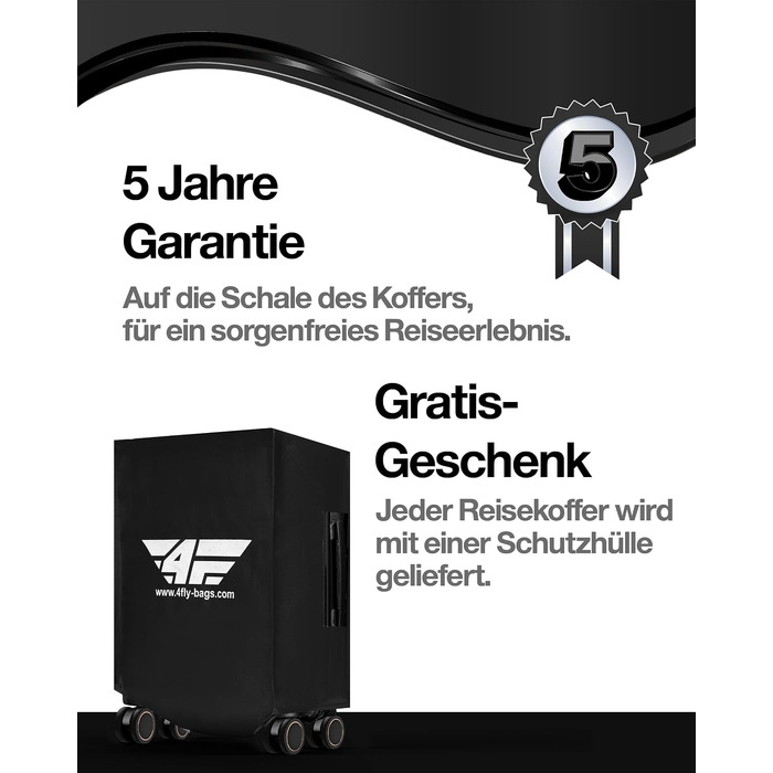 Легка преміум валіза для подорожей з жорстким корпусом, 76 см (L), чорна — великий дорожній кофр з TSA-замком, 4 подвійними колесами та алюмінієвою ручкою