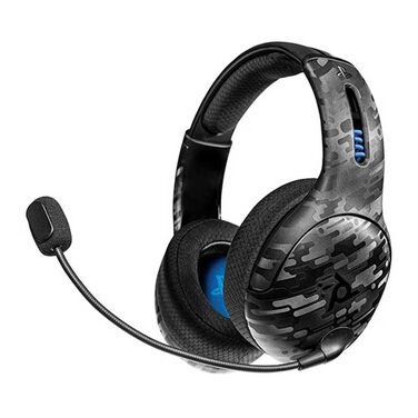 Бездротові ігрові навушники PDP Gaming LVL50 з мікрофоном для PS5, PS4, PC та ноутбука, шумопоглинання, підсилення басів, накладні, чорний камуфляж