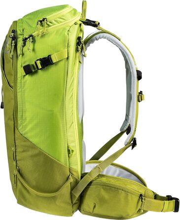 Жіночий туристичний рюкзак Deuter Freerider Pro 32+10 л, для лижних турів, зелено-жовтий