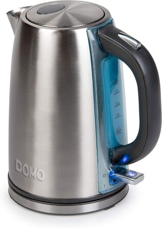 Електрочайник Domo DO448WK 1,7 л, нержавіюча сталь, сріблястий