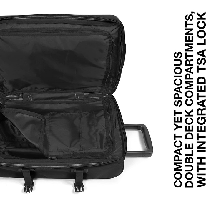 Валіза Eastpak TRANVERZ S 42 л, чорна, 51x32,5x23 см, універсальний розмір
