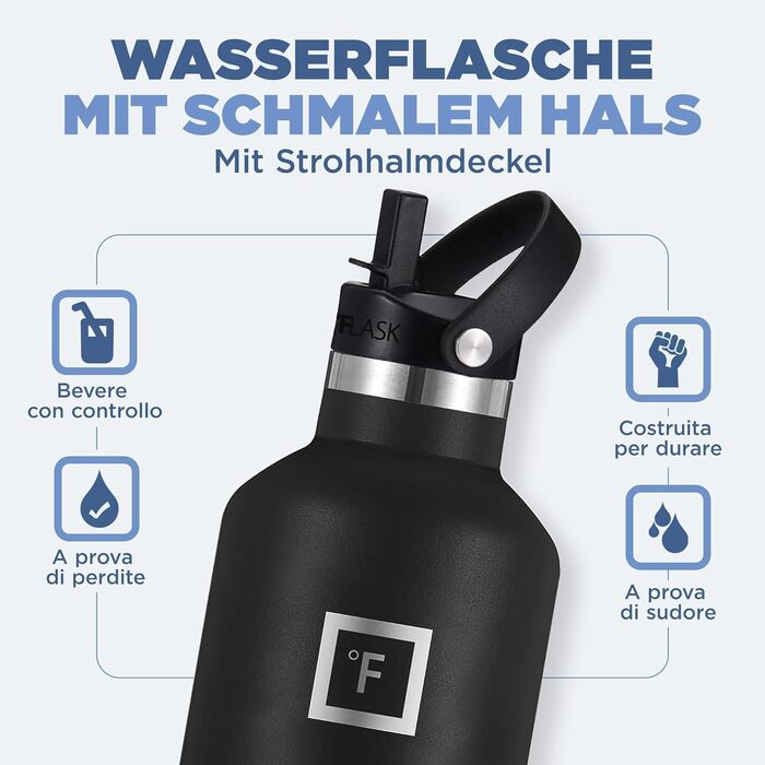 Термофляга IRON °FLASK Edelstahl 710 мл, Cotton Candy: Металева пляшка для води з 3 кришками, ізольована, не протікає, для спорту, школи, фітнесу, кемпінгу (з соломинкою)