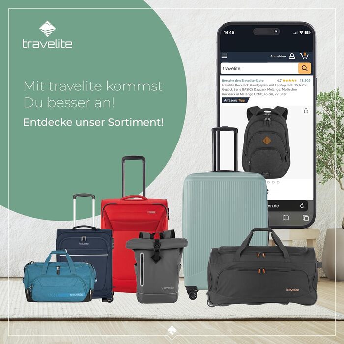 Рюкзак для ручної поклажі Travelite BASICS, 45 см, 22 л, міський повсякденний рюкзак, антрацит (сірий)