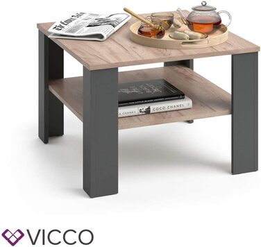 Журнальний стіл Vicco Homer антрацит/пісочний 60х42 см