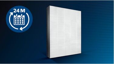 Оригінальний фільтр Philips NanoProtect HEPA для очищувача повітря FY3433/10, фільтрація 99,97% частинок від 0,003 мкм