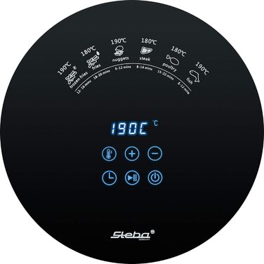 Аерофритюрниця Steba HF 1000, 3,5 л, гаряче повітря, до 80% менше жиру, для смаження, випікання та грилю