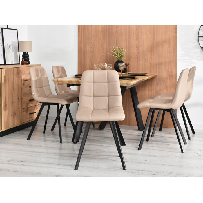 Стілець Mebel-Partner, штучна шкіра, бежевий, 1 шт.