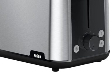 Тостер Braun PurShine HT1510 WH, 8 режимів, розморожування, підігрів, чорний
