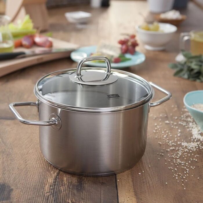 Набір каструль Fissler Viseo з нержавіючої сталі, 5 предметів, для індукційних та всіх типів плит, зі скляними кришками