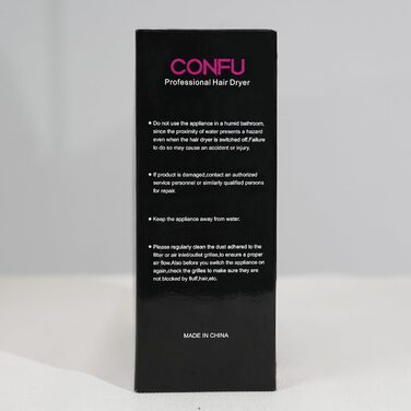 Професійний фен для волосся CONFU 2300 Вт з іонною технологією, дифузором, LED, 2 швидкості, 3 режими нагріву, холодне повітря, AC мотор, для салону, 220V