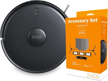 Оригінальний комплект аксесуарів для робота-пилососа ZACO A11s Pro: змінні HEPA-фільтри, бокові щітки, серветки для вологого прибирання, основна щітка, запасні частини для роботів-пилососів та мийників підлоги