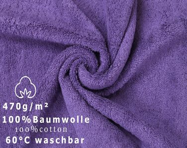 Набір рушників Betz Premium Classic з фротте, 10 шт, ліловий: 2 лежачі, 4 для рук, 2 гостьові, 2 для мила