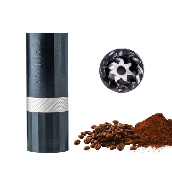 Кавомолка ручна 1Zpresso Q Air чорна, нержавіюча сталь, конічні жорна, для подорожей