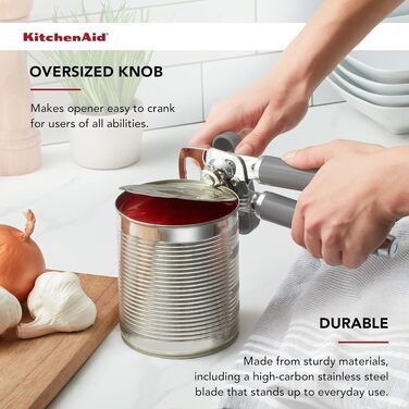 Відкривачка консервна та для пляшок KitchenAid Класична, сіра (CA Packaging)