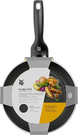 Сковорода для смаження WMF Ceradur Profi 24 см, індукція, нержавіюча сталь з керамічним покриттям, пластиковою ручкою