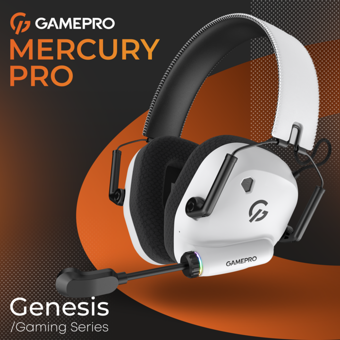 Бездротова ігрова гарнітура Gamepro Genesis Mercury Pro (HSW120W) 3-Mode