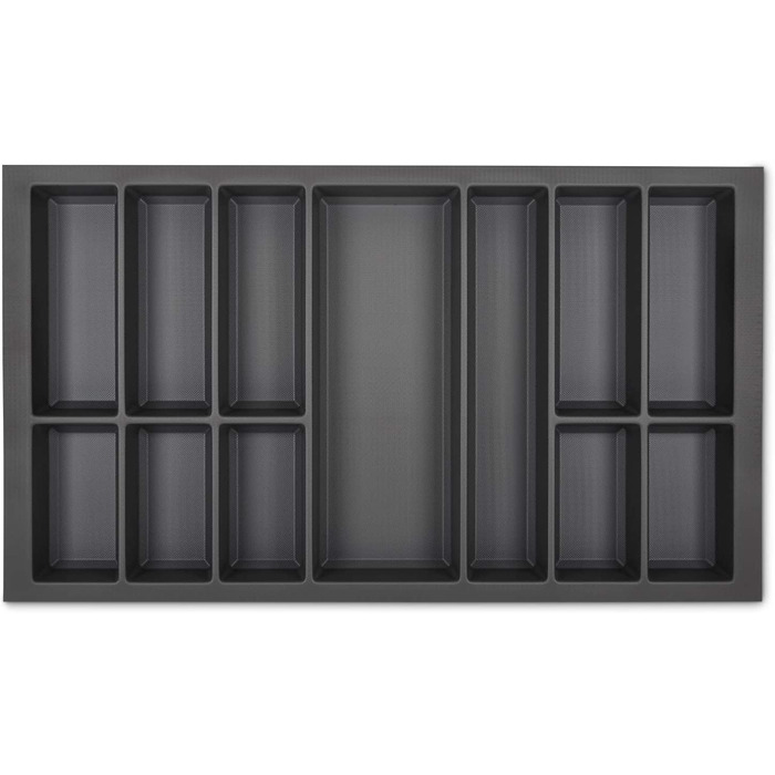 Вставка для столових приборів ORGA-BOX VII, базальтова сіра, 826x474 мм, органайзер для ящиків кухонь Beeck, Siematic, Schröder, для корпусу 900 мм