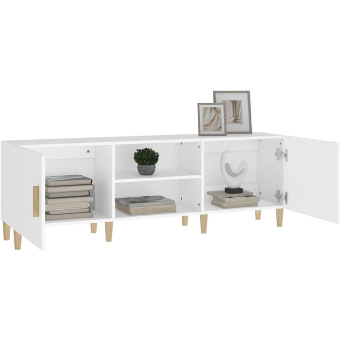 TV тумба vidaXL 150x30x50 см біла, деревостружкова плита, меблі для вітальні, телевізійний стіл, тумба під телевізор