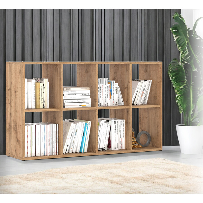 Стелаж Stiv-Meble 129,4 см x 70,4 см x 29 см, дуб вотан