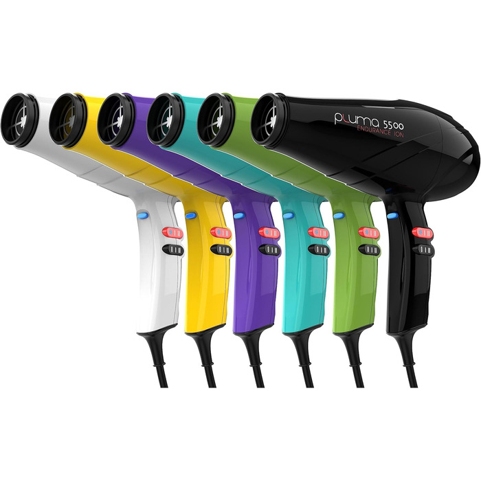 Фен GA.MA Italy Professional Pluma 5500 Endurance Ion, професійний, 2400 Вт, іонна технологія, турмалін, для блиску і без пухнастості, бірюзовий