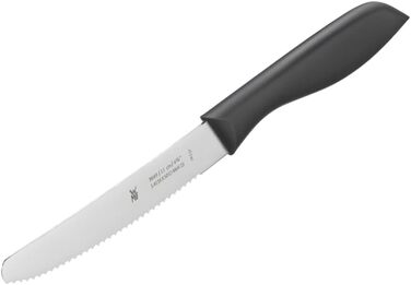 Набір ножів для хліба та сніданків WMF Classic Line, 6 предметів, 23 см, сталь зі спеціальним загартуванням, серійна заточка, чорні пластикові ручки