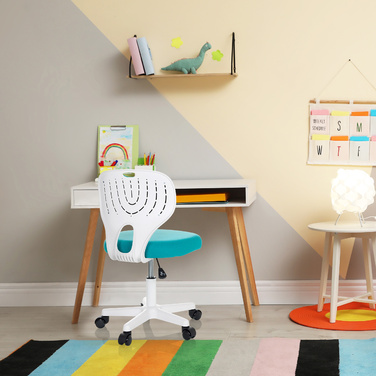 Дитячий поворотний стілець / Дитячий письмовий стілець KIDDY TOP W Fabric Blue HJH OFFICE