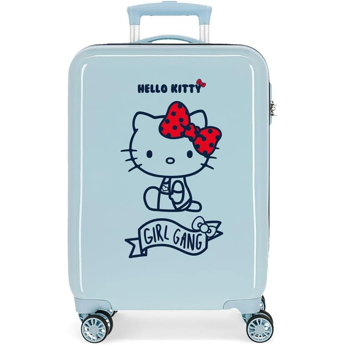 Дитяча валіза Hello Kitty Girl Gang, 38x55x20 см, синя, для ручної поклажі