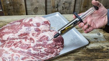 Шприц для маринаду Grillfürst з нержавіючої сталі, 45 мл, набір з 2 голками та щітками для очищення