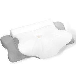 Подушка з піни Memory Foam для сну на боці LAMB, ортопедична подушка для шиї та голови, сіра
